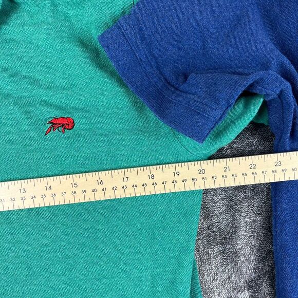 Perlis Crawfish Polo Men's S Bundle Of Two Short Sleeve Mardi Gras Blue Green - Picture 8 of 13